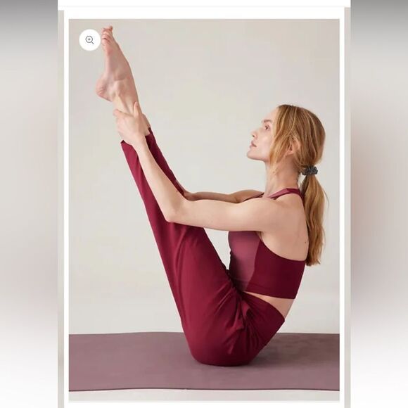 NWT New ATHLETA Elation Pant Dressy Jogger Wine Dark Red Coffeeberry Medium - Picture 2 of 5